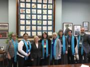 Josh Townsley, second from right, and other Habitat for Humanity leaders from Washington meet with Sen. Patty Murray, D-Wash., third from left, in Washington, D.C.