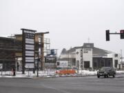 A motorist passes Union Station, under construction at 200 Northeast 192nd Avenue near the east Vancouver Costco store, on Tuesday morning. The mixed-use development will offer nearly 30,000 square feet of commercial space.