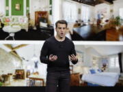 Airbnb co-founder and CEO Brian Chesky speaks during an event Thursday, Feb. 22, 2018, in San Francisco. Airbnb is dispatching inspectors to rate a new category of properties listed on its home-rental service in an effort to reassure travelers they’re booking nice places to stay. The Plus program, unveiled Thursday, initially will only cover about 2,000 homes in 13 cities. That’s a small fraction of the roughly 4.5 million rentals listed on Airbnb in 81,000 of cities throughout the world.