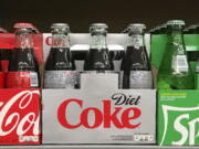Coca-Cola Co. refreshments are on display in May at a supermarket.