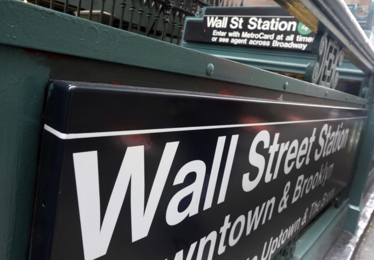 The Wall Street subway stop on Broadway in New York’s Financial District.