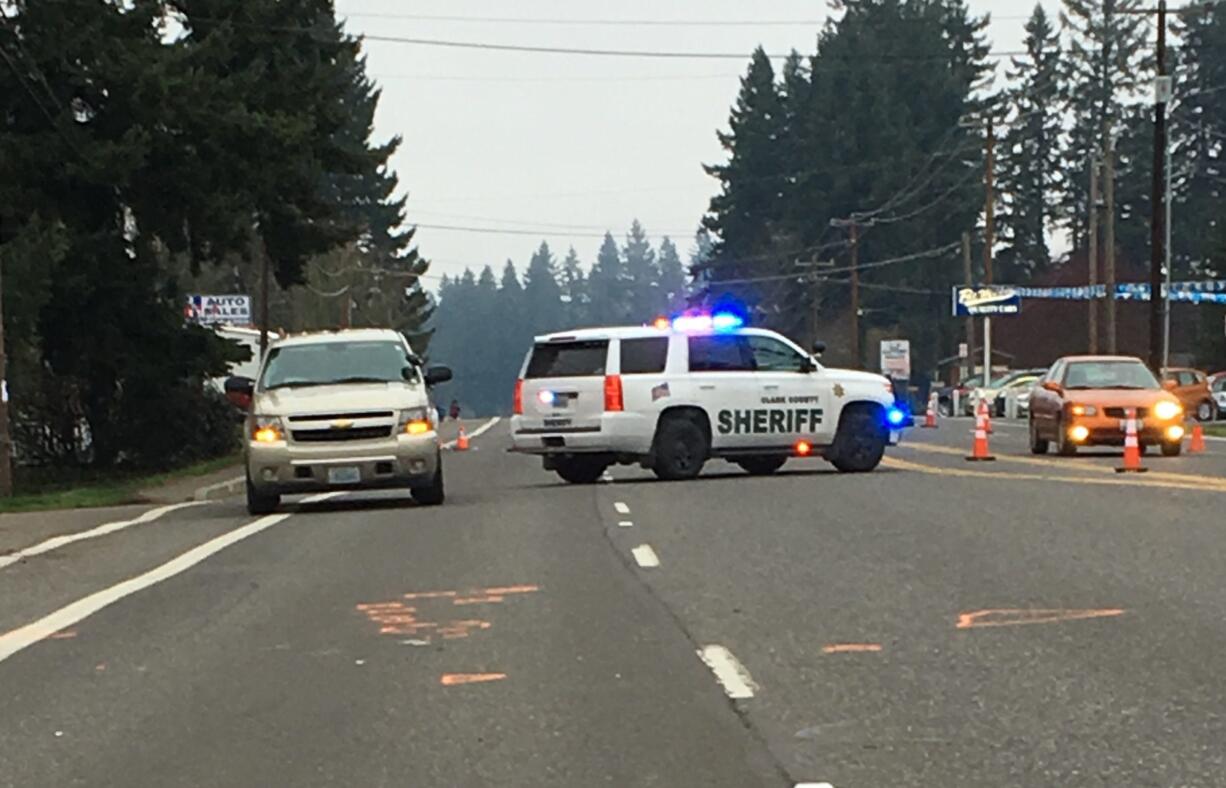 Clark County Sheriff’s Office said an adult man was struck and killed by a vehicle in this section of Highway 99 in Hazel Dell early Thursday morning. A juvenile driver initially left the scene but called 911 a short time later.