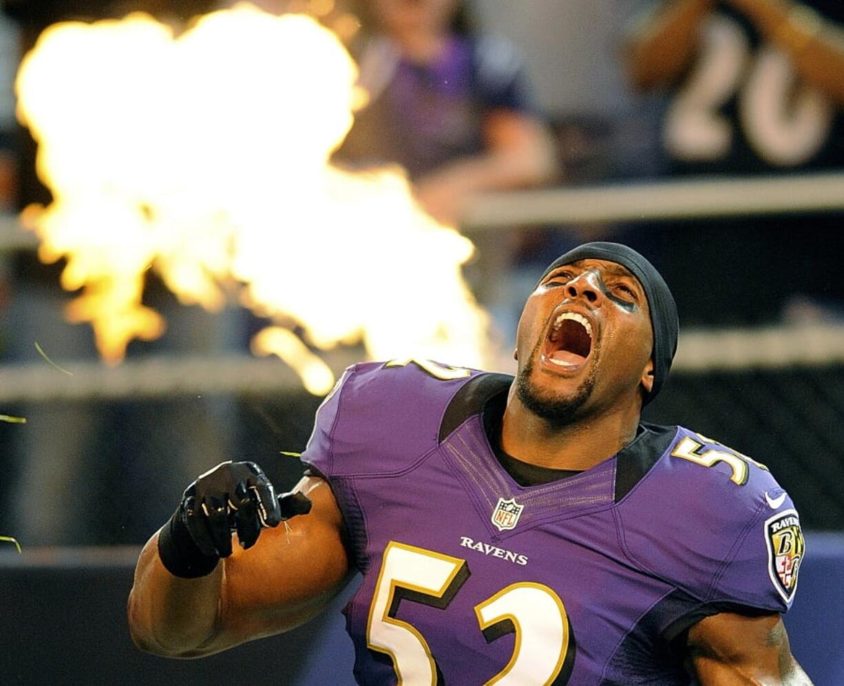 Baltimore Ravens linebacker Ray Lewis.