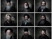 Nine men show their facial hair in Jerusalem’s Old City. For men of all faiths in the holy city, a beard can be an important statement of religious devotion.