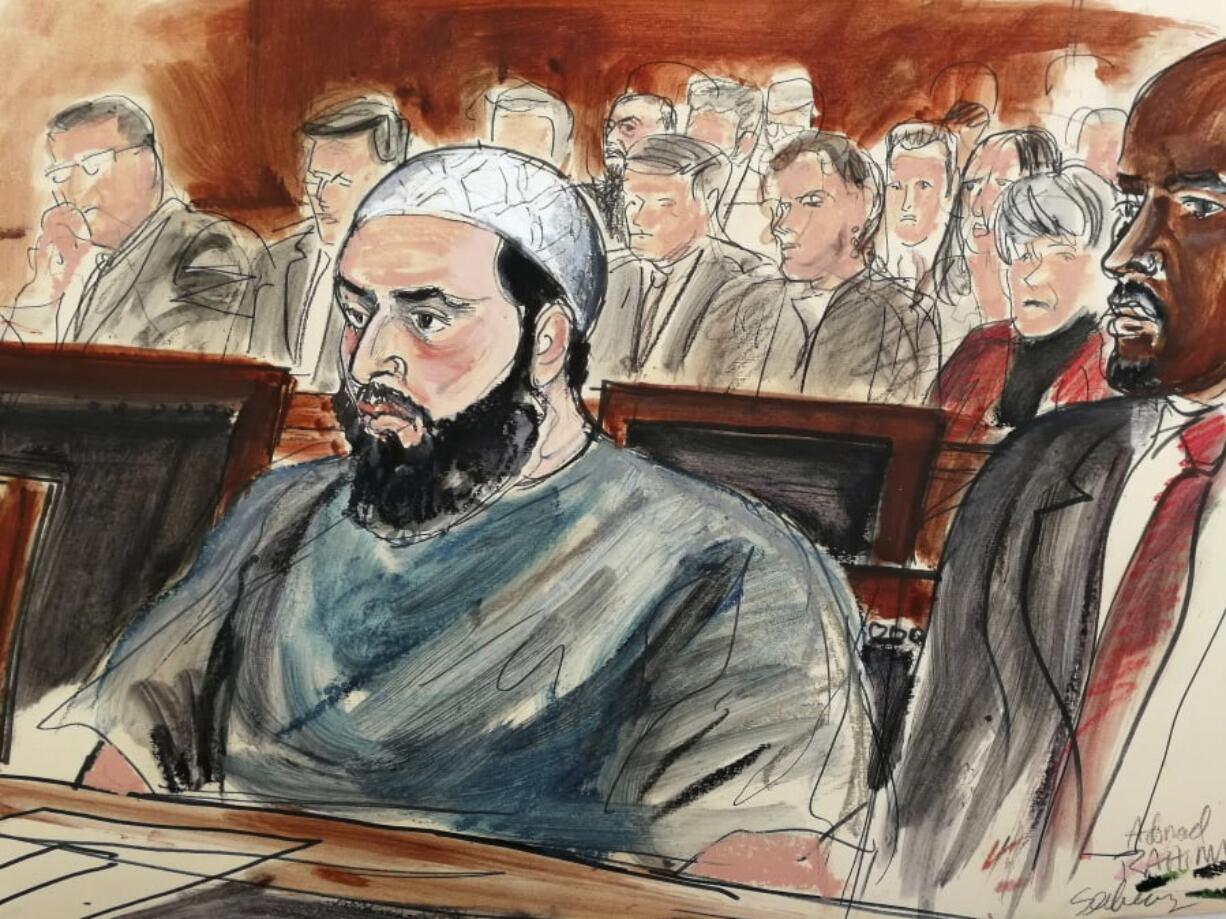 Courtroom sketch of Ahmad Khan Rahimi