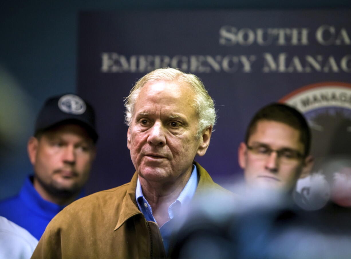 South Carolina Governor Henry McMaster speaks at a press conference following a crash between an Amtrak train and CSX freight train in Cayce, SC, near Charleston Highway and Pine Ridge Road around 2:35 a.m. Sunday, Feb. 4, 20. At least two people were killed and at least 70 people were injured.