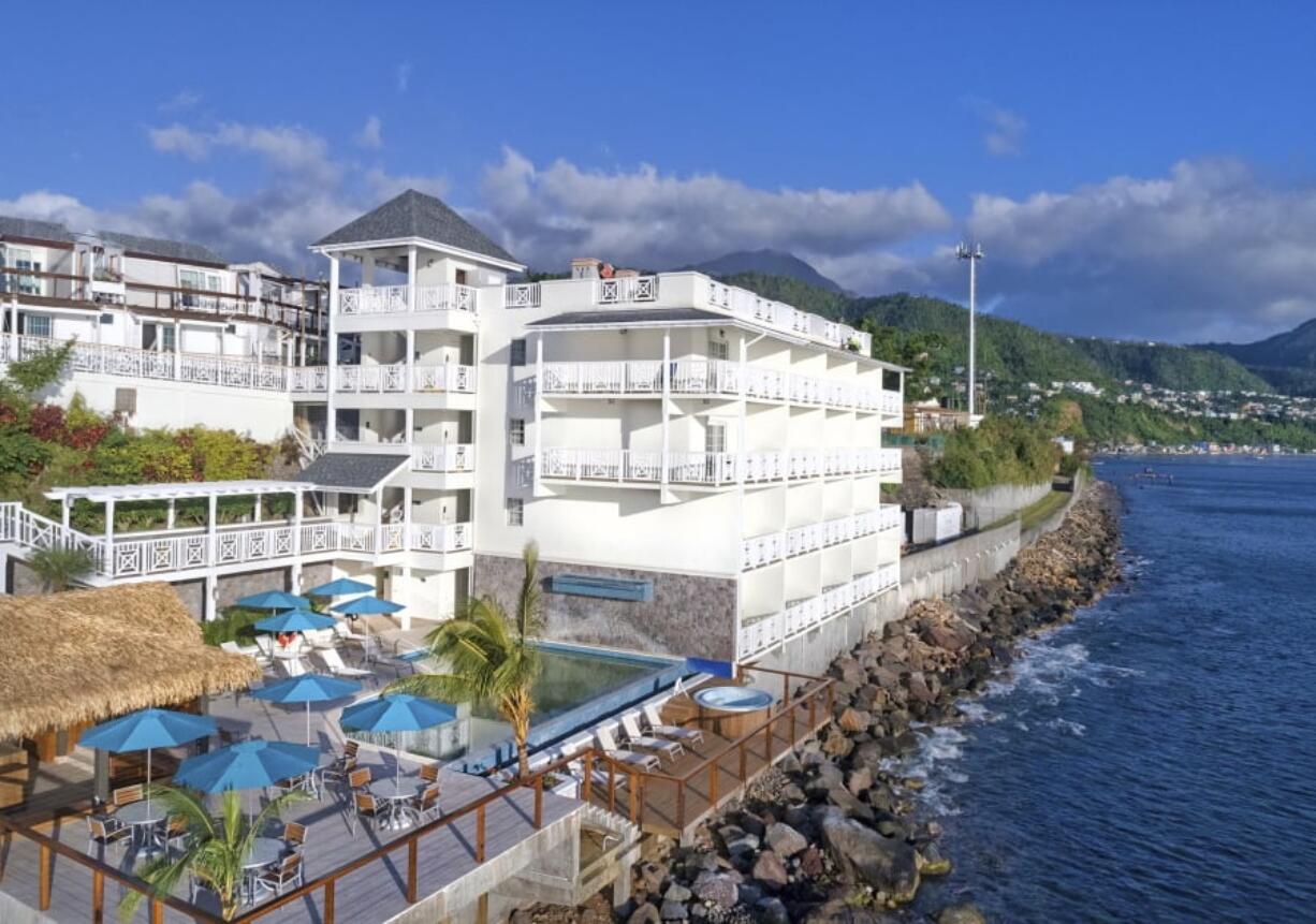 The Fort Young Hotel on the Caribbean island of Dominica, seen Jan. 30, has partly reopened following September’s Hurricane Maria, which heavily impacted Dominica. ​The hotel is offering a​ “voluntourism package” for spring visitors.