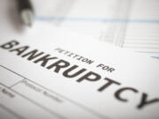 Close-up of a bankruptcy petition