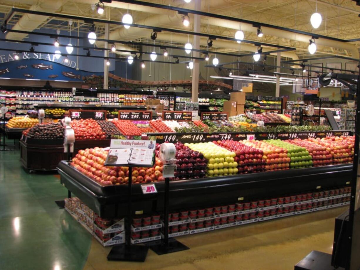 The produce section pictured at an up-and-running Rosauers in Bozeman, Mont. A new store is expected to open in Ridgefield next spring.