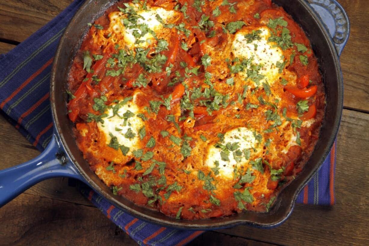 Shakshuka, a Middle Eastern dish, essentially eggs cooked in a spicy tomato sauce, is beginning to see a gain in popularity in the United States.