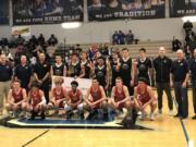 The Roundball Classic boys all-stars, pictured postgame at the Clark College O’Connell Center on Sunday, March 25, 2018.