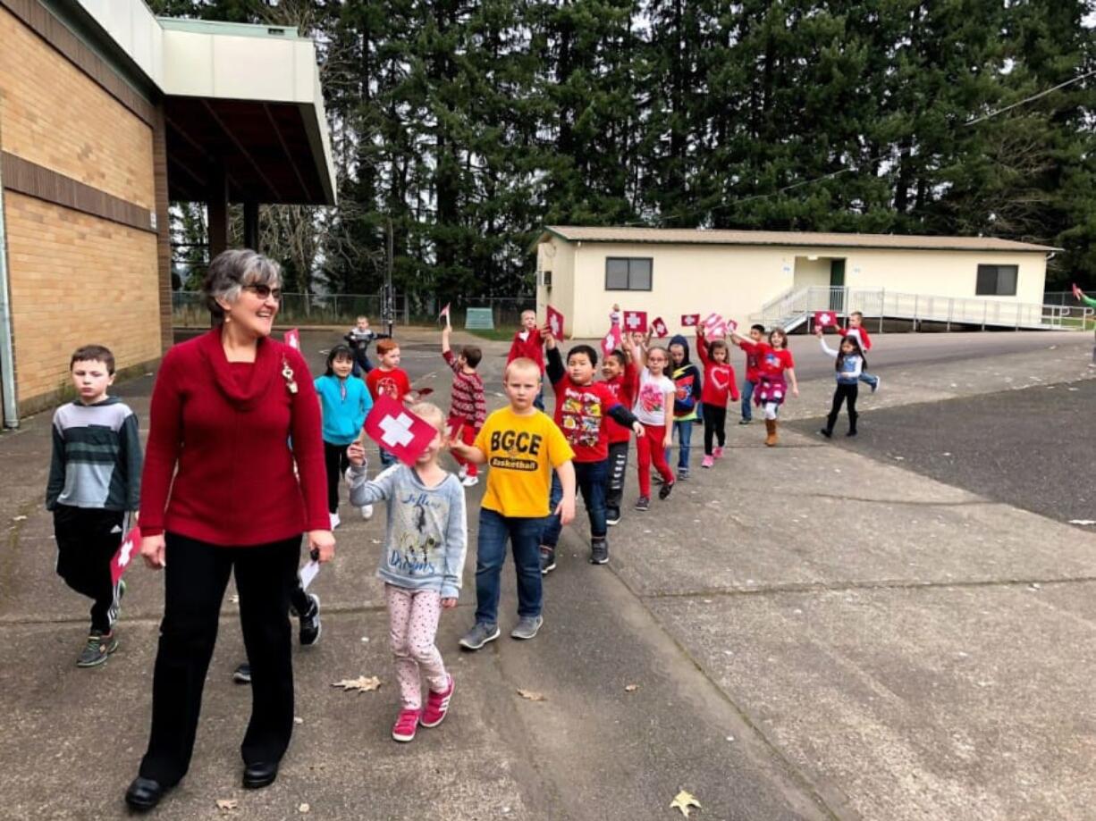 Battle Ground: Pleasant Valley Primary School classes were each assigned a different country to study while the Olympics were going on.