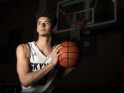 Skyview junior Alex Schumacher had a steller state tournament at the Tacoma Dome, averaging 20 points in four games and was named first-team all-tournament.