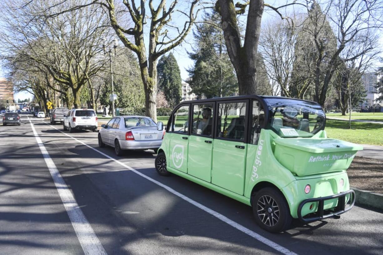 The Ryd shuttle started rolling around downtown Vancouver a few weeks ago. The people behind the company hope to expand their fleet in the future.