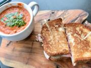 If you’re a sandwich skeptic, you’ll rethink your lukewarm thoughts when you bite into the ham and swiss cheese sandwich. And the tomato basil soup is delicious.