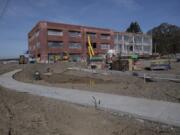 Construction continues for the future Home Depot QuoteCenter on Columbia House Boulevard, east of the Grand Central Fred Meyer.