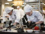 Orchards: Heritage High School students traveled to Spokane to compete in the ProStart invitational, a cooking competition in which they had to prepare a three-course meal in 60 minutes using butane burners.