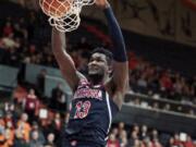 Arizona’s Deandre Ayton (13) was selected to the AP All-Pac-12 team on Tuesday, March 6, 2018. (AP Photo/Timothy J.