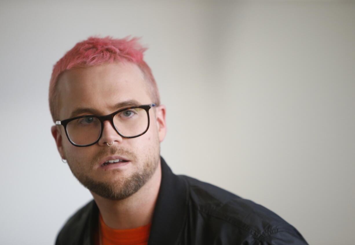 Whistleblower Christopher Wylie who alleges that the campaign for Britain to leave the EU cheated in the referendum in 2016, speaking at a lawyers office to the media in London, Monday, March 26, 2018. Chris Wylie’s claims center around the official Vote Leave campaign and its links to a group called BeLeave, which it helped fund. The links allegedly allowed the campaign to bypass spending rules.