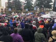 Students have been sharing their thoughts and feelings at the March for our Lives event in Esther Short Park in Vancouver.