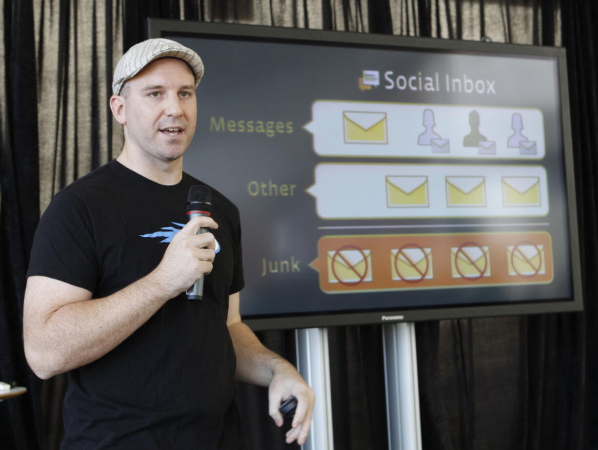 Facebook engineer Andrew Bosworth, now a company vice president, talks about the new Facebook messaging service at an announcement in San Francisco in 2010.