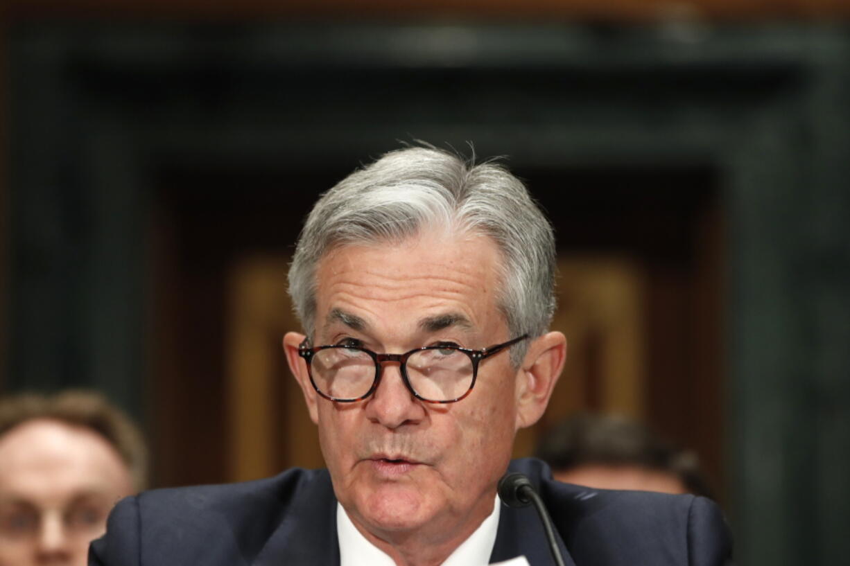 Federal Reserve Chairman Jerome Powell testifies as he gives the semiannual monetary policy report to the Senate Banking Committee on Capitol Hill in Washington. The Federal Reserve’s first meeting under Powell’s leadership will likely end Wednesday, March 21, with an announcement that the Fed will resume its modest interest rate hikes.