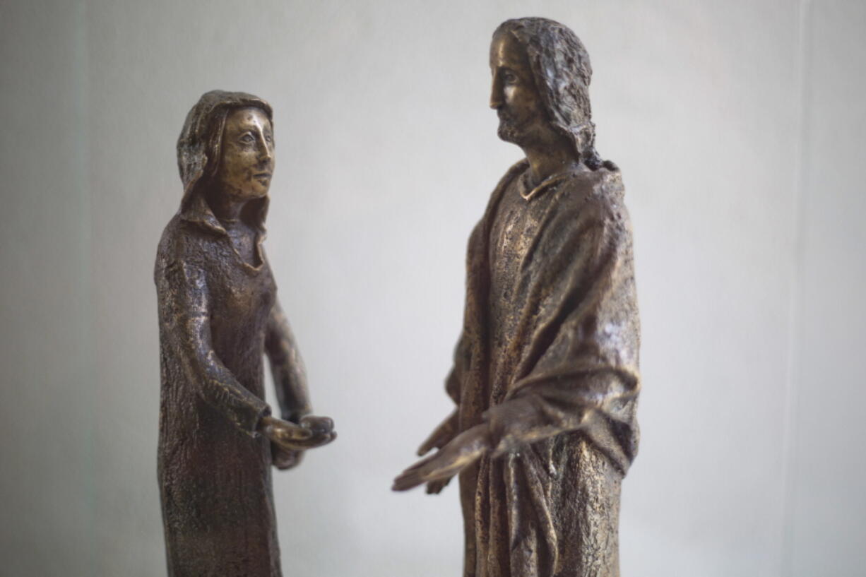 A sculpture of Mary Magdalene and Jesus on display at the Magdala center, on the Sea of Galilee in Migdal, Pope Francis took the biggest step yet to rehabilitate Mary Magdalene’s image by declaring a major feast day in her honor, June 22. His 2016 decree put the woman who first proclaimed Jesus’ resurrection on par with the liturgical celebrations of the male apostles.”By doing this, he established the absolute equality of Mary Magdalene to the apostles, something that has never been done before and is also a point of no return” for women in the church, said Lucetta Scarrafia, editor of the Vatican-published “Women Church World” monthly magazine.