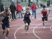 Heritage’s Ryan Cibart, left, competing at last season’s district meet, has become one of the area’s top middle distance runners in only his junior season.