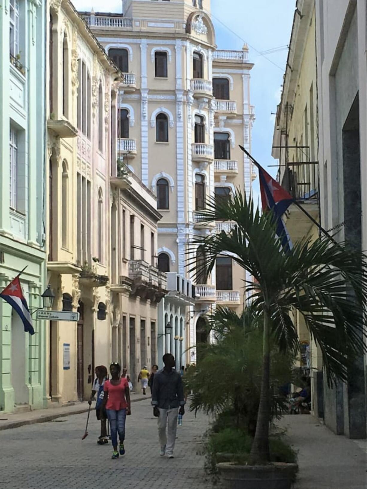 Its Spanish-inspired architecture is on full display in Old Havana, streets such as this reflect the Cuban city’s colonial roots.