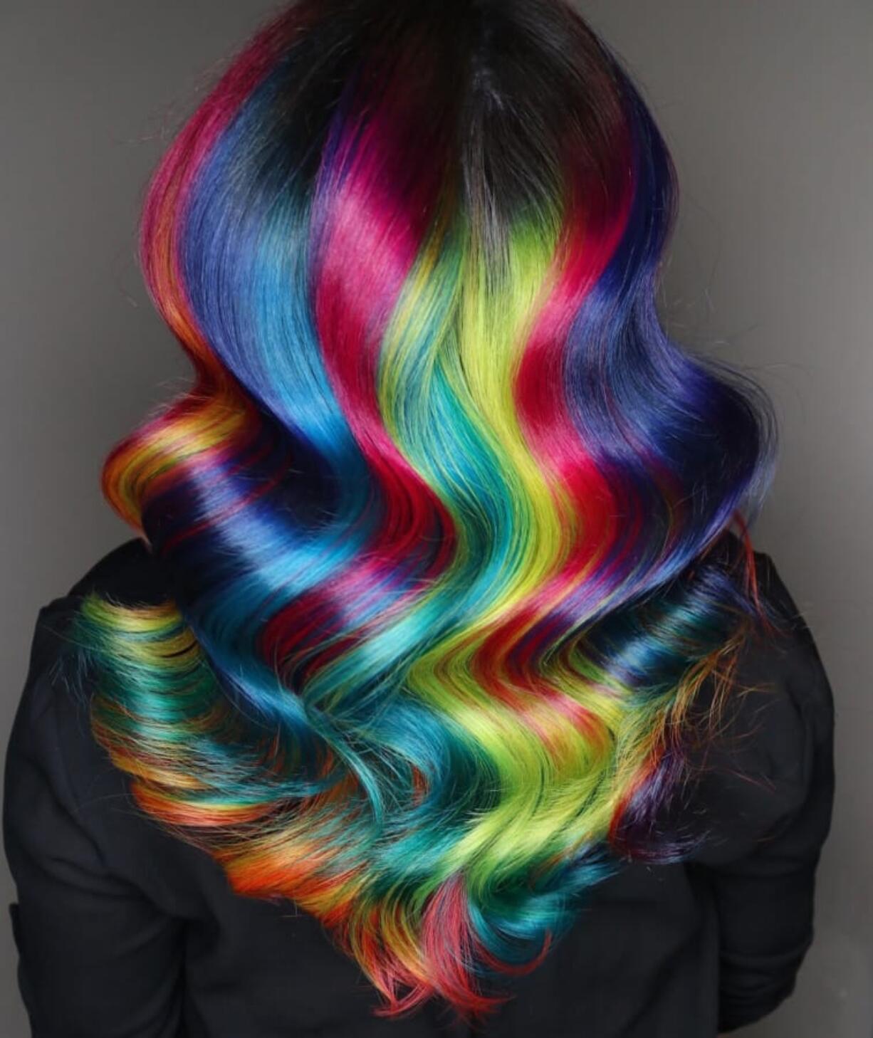 Ursula Goff, of Wellington, Kan., has received national attention for her rainbow hairstyles. She was recently featured on the Rachael Ray Show for her designs.