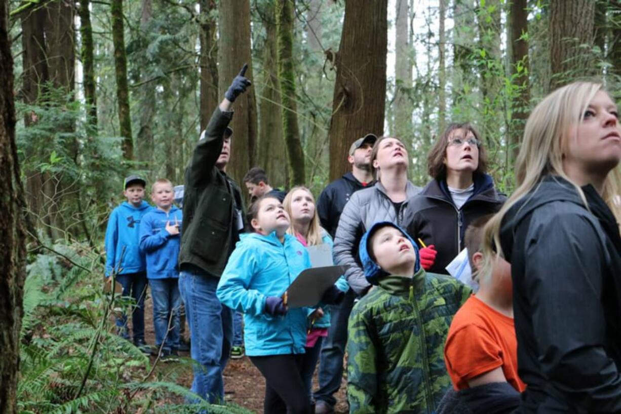 Battle Ground: Tukes Valley Primary School students visited the Center for Agriculture, Science and Environmental Education campus on March 19 to work on their project, “The Forests of Washington State.”