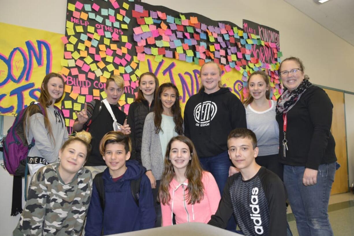 Washougal: Students in the Washougal School District created the “It’s Time To Be Kind” project, where they celebrate acts of kindness of all sizes and put up inspirational posters at Jemtegaard Middle School and Canyon Creek Middle School.