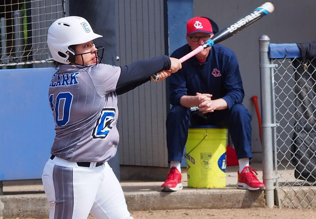 Clark College's Shaz Nakoa-Chung combined to hit for the cycle in a doubleheader against Chemeketa.