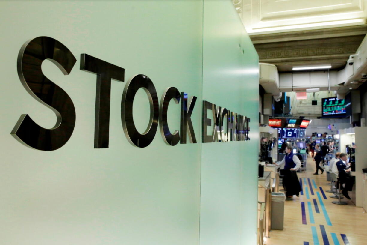 This April 5, 2018, photo shows part of the trading floor of the New York Stock Exchange. The U.S. stock market opens at 9:30 a.m. EDT on Friday, April 13.