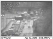 A Washington State Department of Transportation traffic alert says a crash at Milepost 2.5 -- near Main Street in Vancouver -- on southbound Interstate 5 will cause delays during the Tuesday morning commute.