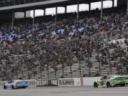 Kevin Harvick (4) and Kyle Busch (18) during a NASCAR Cup Series race in Fort Worth, Texas. Recently, the spotlight has been more on controversies than the racing itself.