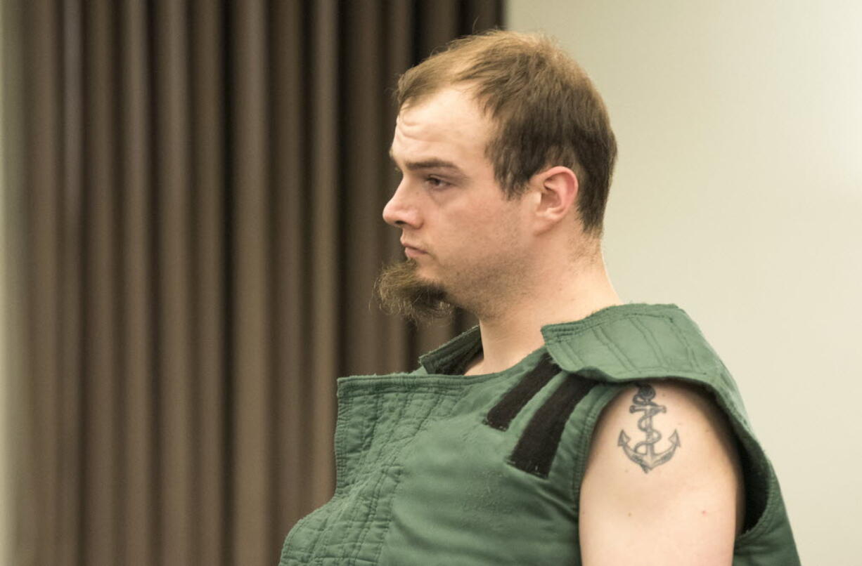 Jeremy Prevost, 25, makes a first appearance in Clark County Superior Court in Vancouver on Friday. Judge Scott Collier set Prevost's bail at $100,000.