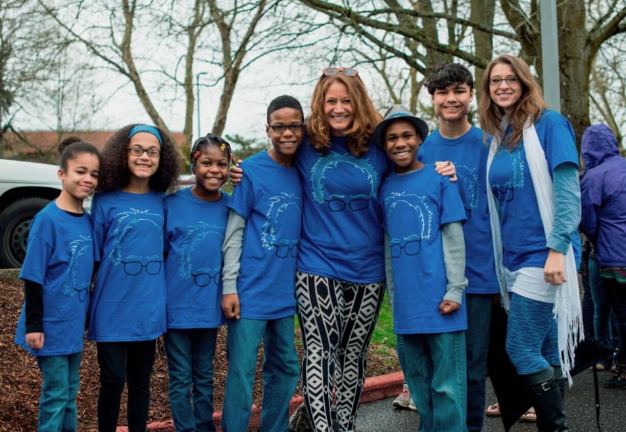 The Hart family of Woodland at a Bernie Sanders rally in Vancouver in 2016. Oregon child welfare officials knew the family in an SUV that plunged off a California cliff had faced a child abuse investigation in another state when it looked into allegations in 2013, according to documents.