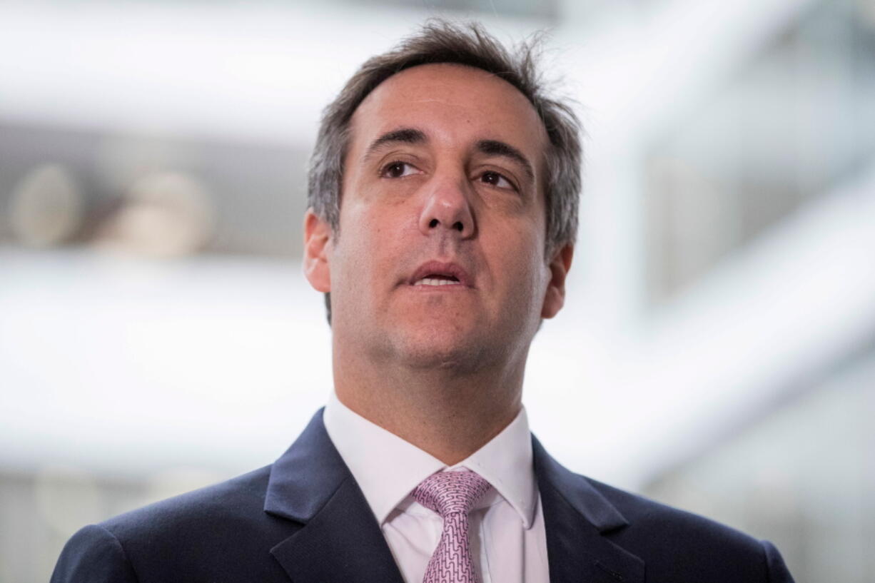 President Donald Trump’s personal attorney Michael Cohen appears in front of members of the media after a closed door meeting with the Senate Intelligence Committee on Capitol Hill, in Washington. Federal agents carrying court-authorized search warrants have seized documents from Cohen according to a statement from Cohen’s attorney, Stephen Ryan. He says that the search warrants were executed by the office of the U.S. Attorney for Southern District of New York but they are “in part” related to special counsel Robert Mueller’s investigation.