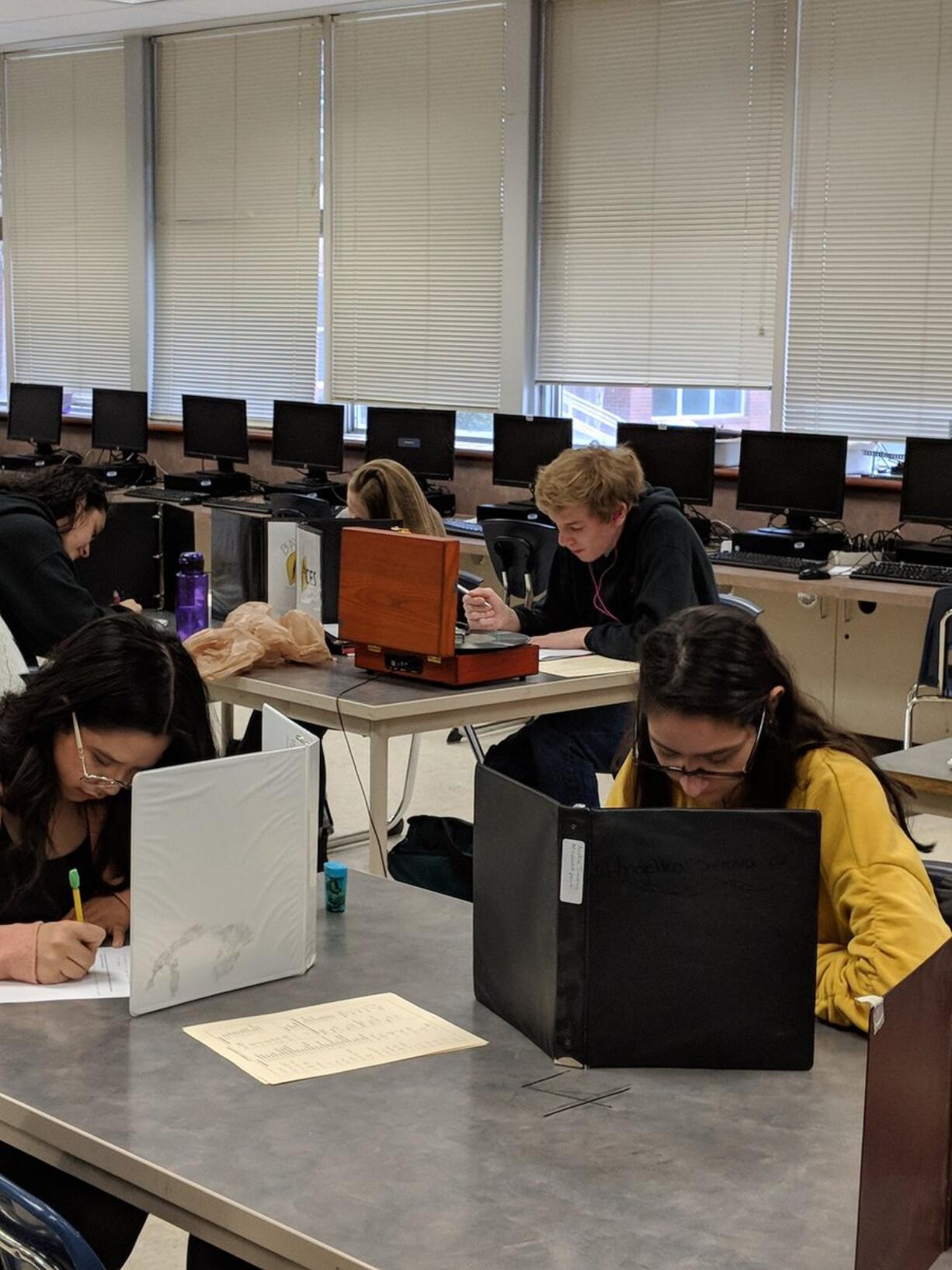 Wyatt Prutch, a student in Eric Saueracker's physics class at Hudson's Bay High School, brought his record player to class so he could listen to music during his physics midterm. Saueracker's tweets has picked up hundreds of thousands of likes and retweets on Twitter.