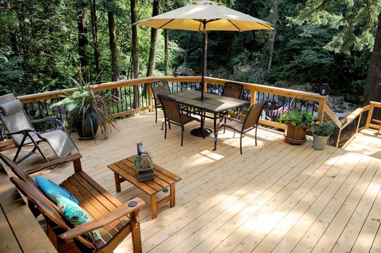 If landscaping isn’t an option, a deck
makes a great ground cover.