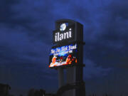 The freeway sign for ilani is seen in August. On top of the casino’s entertainment venue the Muze, the Meeting & Entertainment Center opened last month.