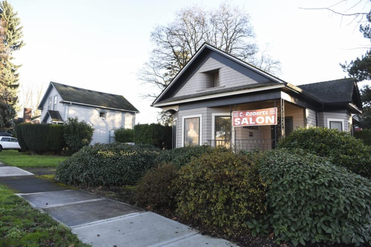 C. Roberts Salon on East 17th Street is one of six houses on a entire street block between C Street and D Street that have been sold for future development.