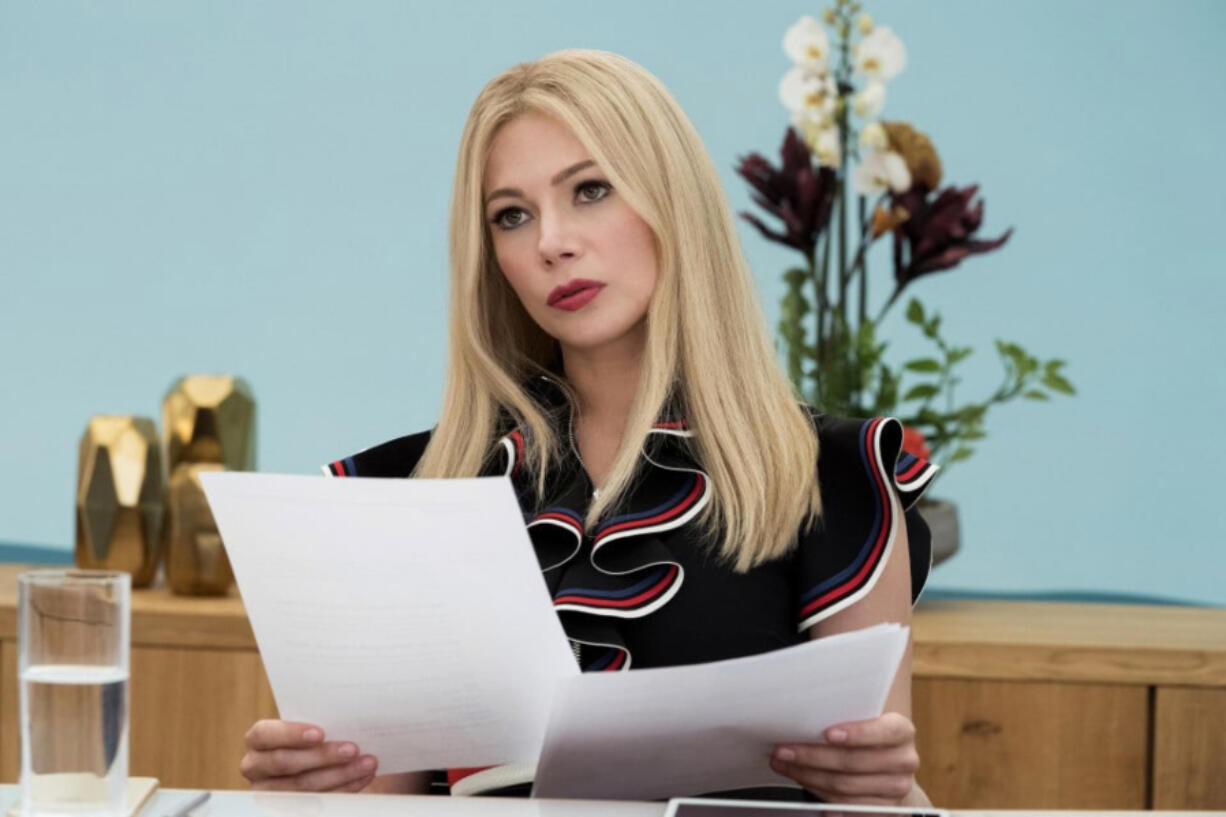 Michelle Williams plays cosmetics company chief executive Avery LeClair in “I Feel Pretty,” which opened this month.