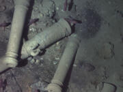 To confirm the wreck’s identity, REMUS descended to just 30 feet above the wreck where it was able to capture photos of a key distinguishing feature of the San José — its cannons.