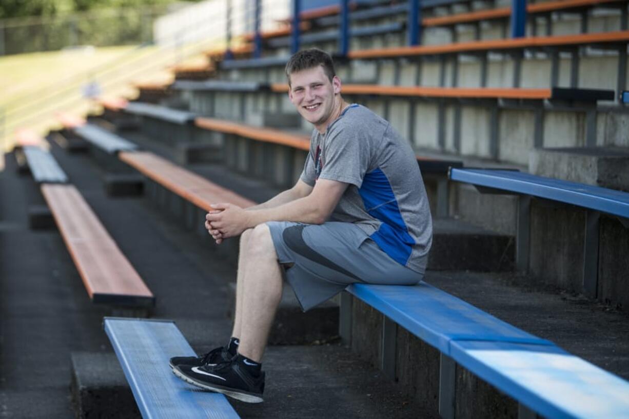 Ridgefield High School sophomore Trey Knight added the hammer throw to his weekend haul of state titles.