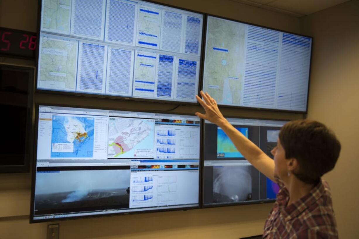 U.S. Geological Survey scientist Liz Westby describes the monitoring system for volcanic activity in Hawaii as well as the Cascades region. She is part of the team managing social media for the volcanic events in Hawaii.