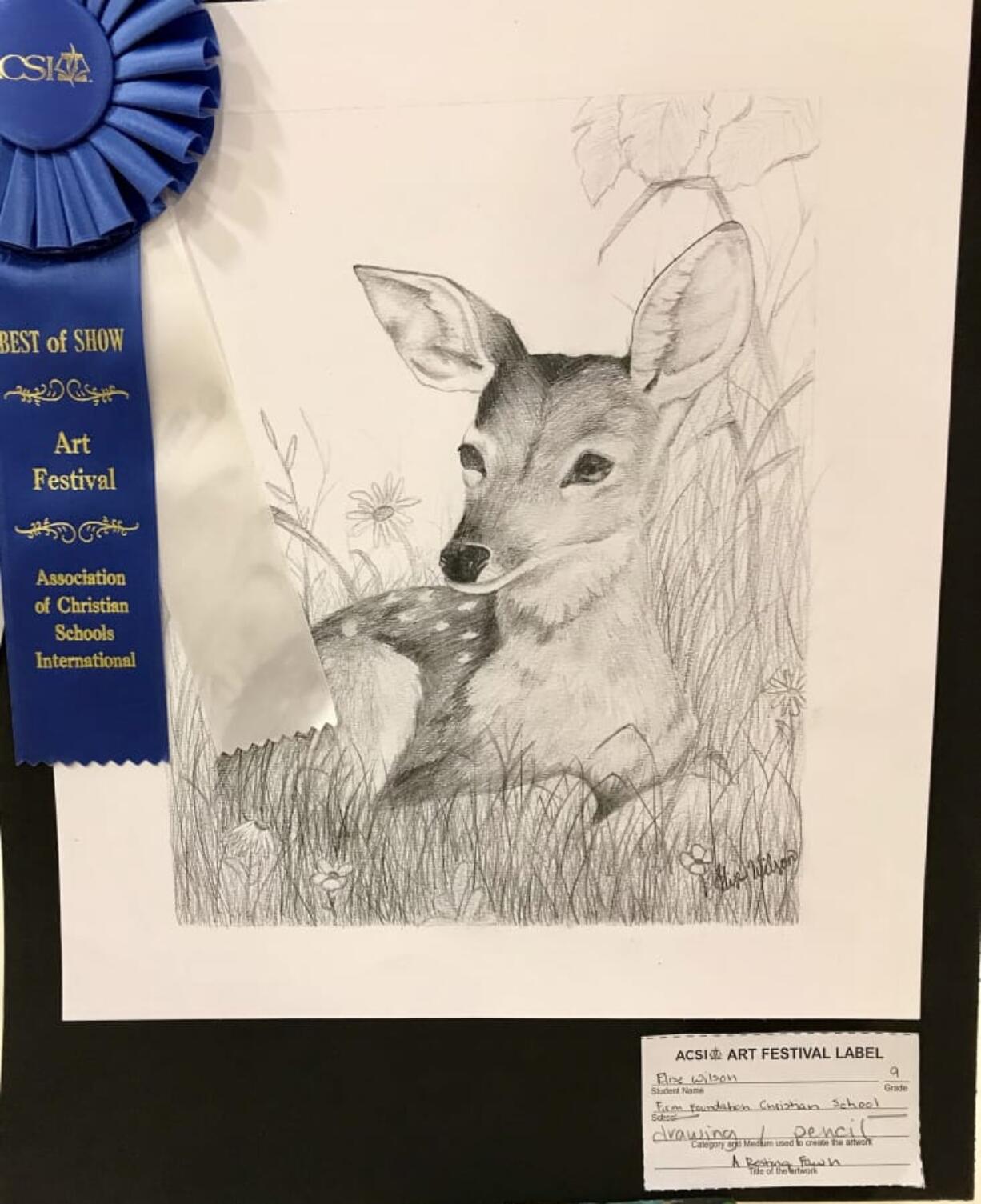 Battle Ground: Elise Wilson’s “Best in Show” piece from Firm Foundation Christian School’s art fair.