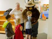 Woodland: Smokey Bear visited students at Woodland Primary School to talk to them about forest fires.