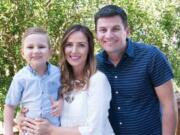 Journey Community Church in Camas welcomed Adrian Bucur, right, as its new lead pastor. Also pictured are his wife, Adela, and son, Levi.